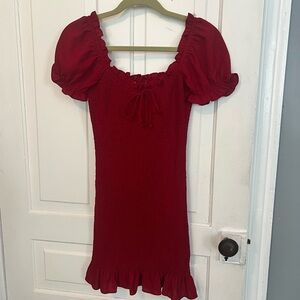 Cotton Candy Red Mini Dress